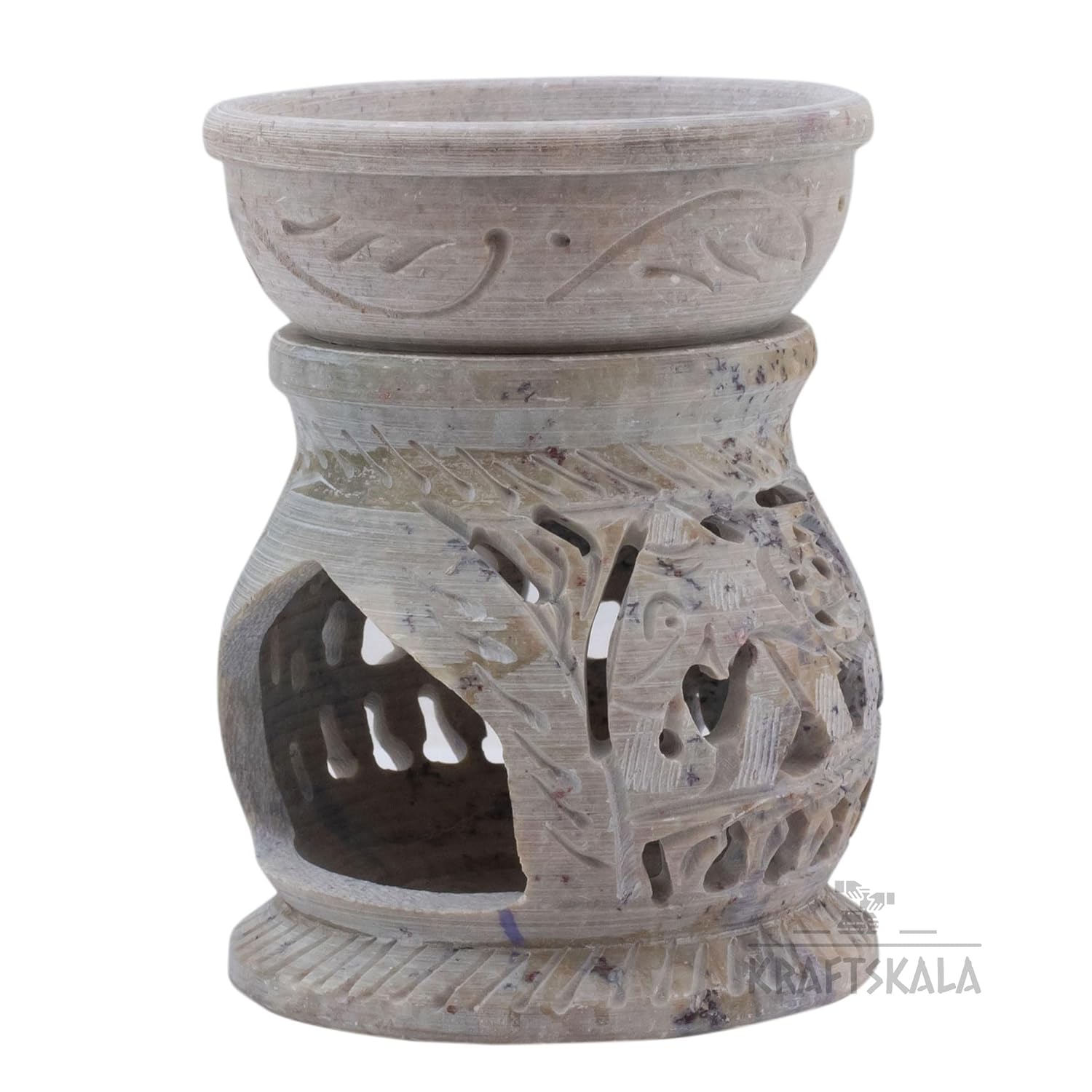 Aroma Oil Diffuser, Essential Oil Burner Diffuser for Home Fragrance, Calmness, Yoga, Meditation (White Stone) — photo — 6 of 7