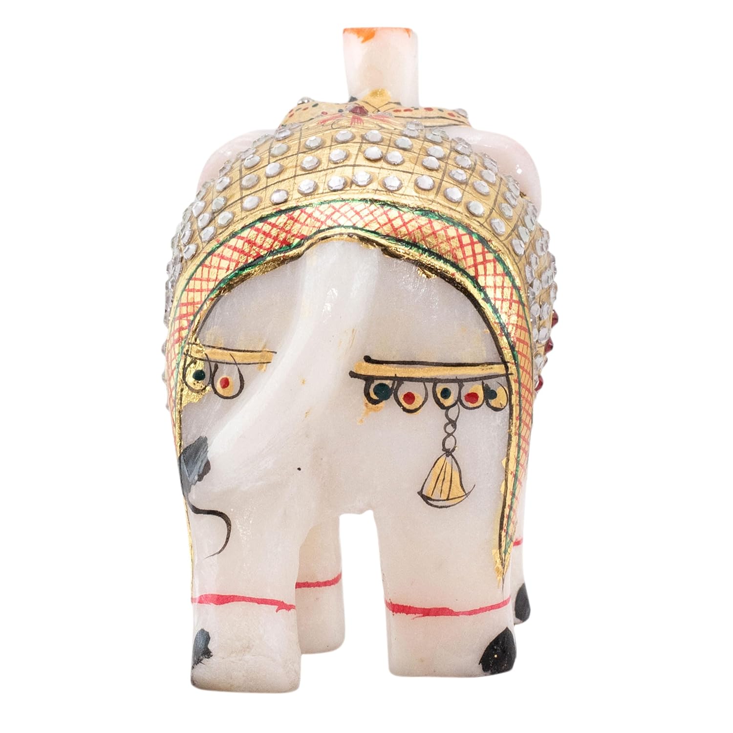 Marble Elephant 4 inch Size Home Decor Rajasthani Statue Showpiece for Living Room, Indoor, Front Door, Office, Gifts (Haathi Murti) — photo — 8 of 8