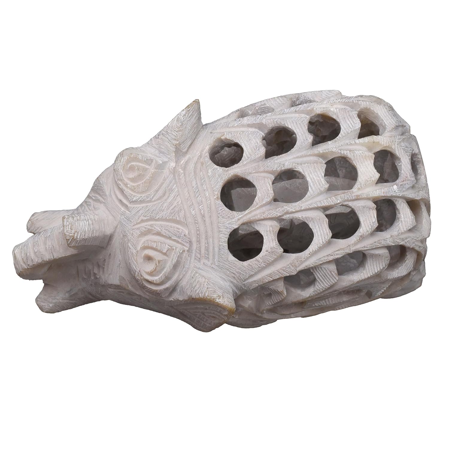 Single Stone Elephant & Baby Jali Elephant Soapstone Showpiece for Home Decor Table Office Desk — photo — 6 of 7