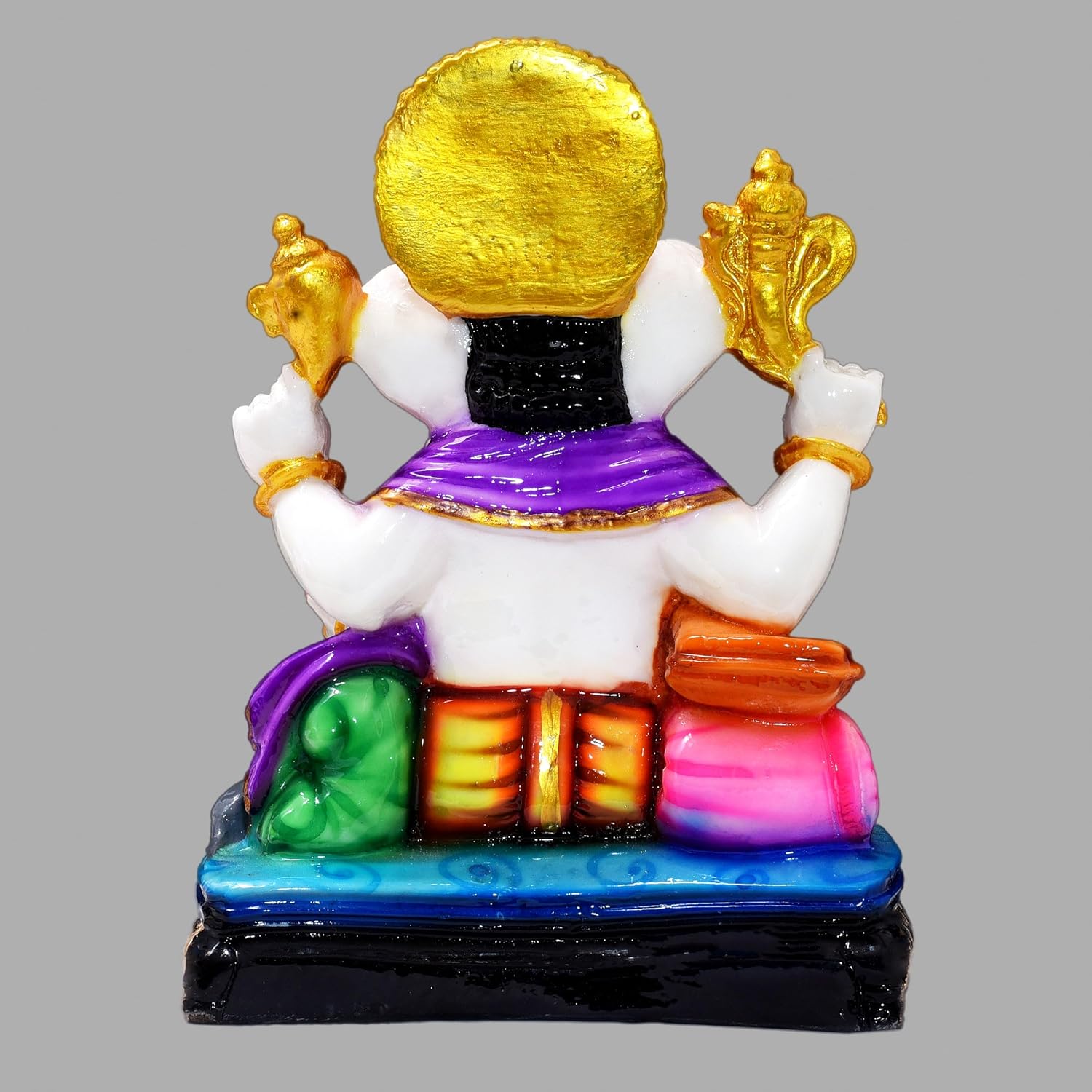 Ganesha Shubh Labh Statue 7.5 inch Poly Resin Figurine Showpiece for Home Temple Idol, Ganesh Chaturthi, Living Room Decor Showcase, Office Desk, Grih Pravesh — photo — 6 of 6