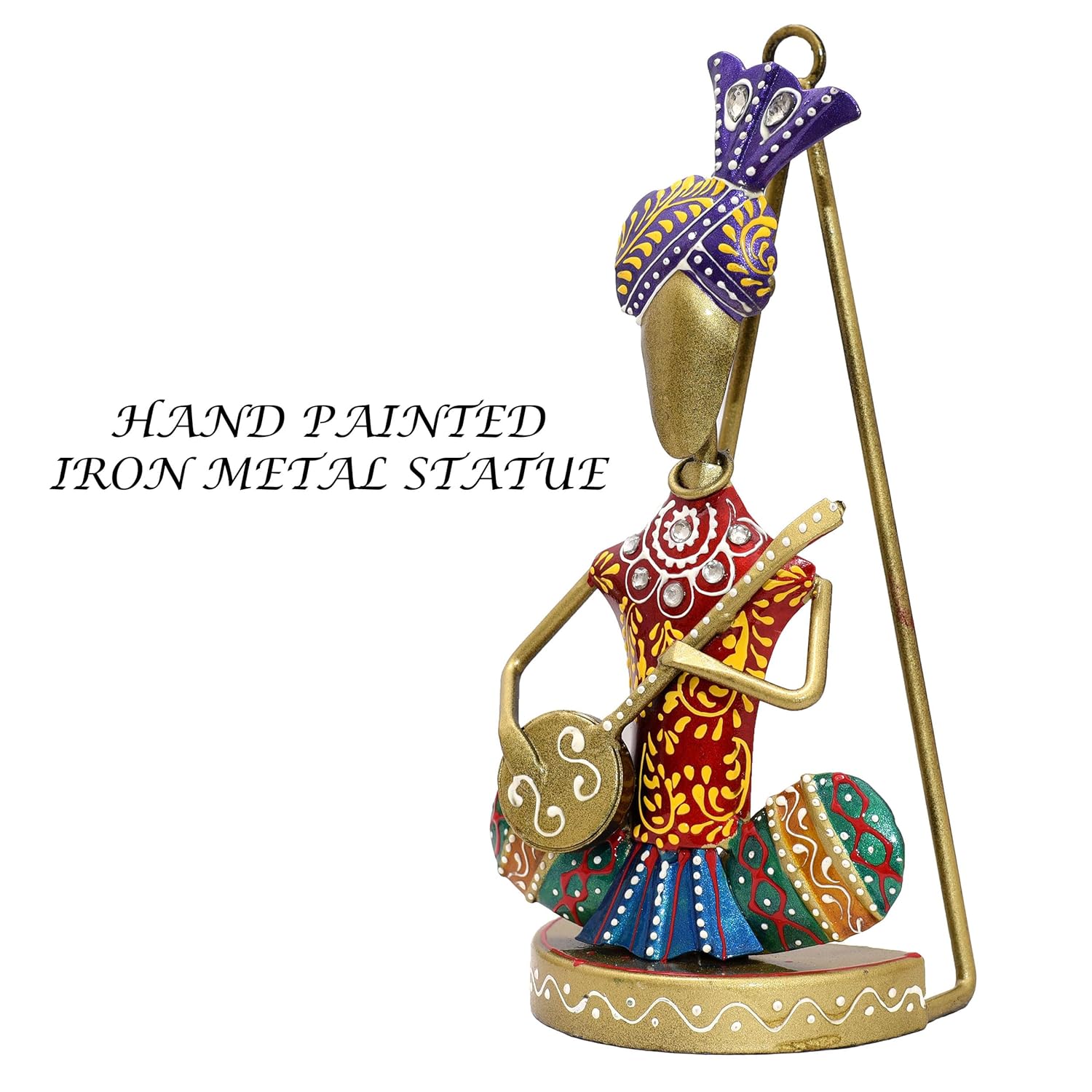 Traditional Musicians (Set of 3) Tabletop/Wall Hanging Metal Wall Decor Statues for Living Room, Decorative Showpiece Items for Home, Festive Gifting, Housewarming Present — photo — 5 of 8