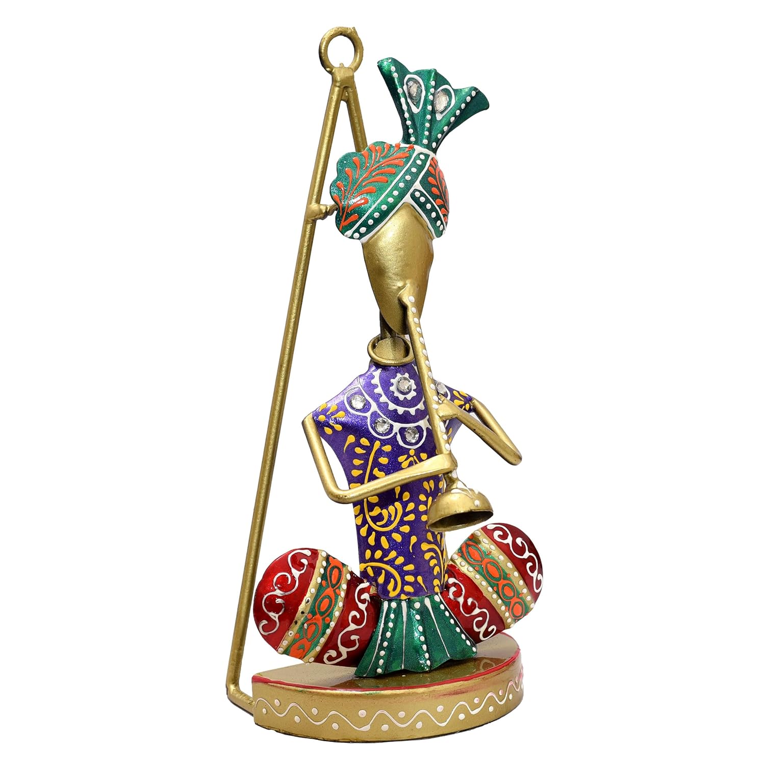 Traditional Musicians (Set of 3) Tabletop/Wall Hanging Metal Wall Decor Statues for Living Room, Decorative Showpiece Items for Home, Festive Gifting, Housewarming Present — photo — 7 of 8