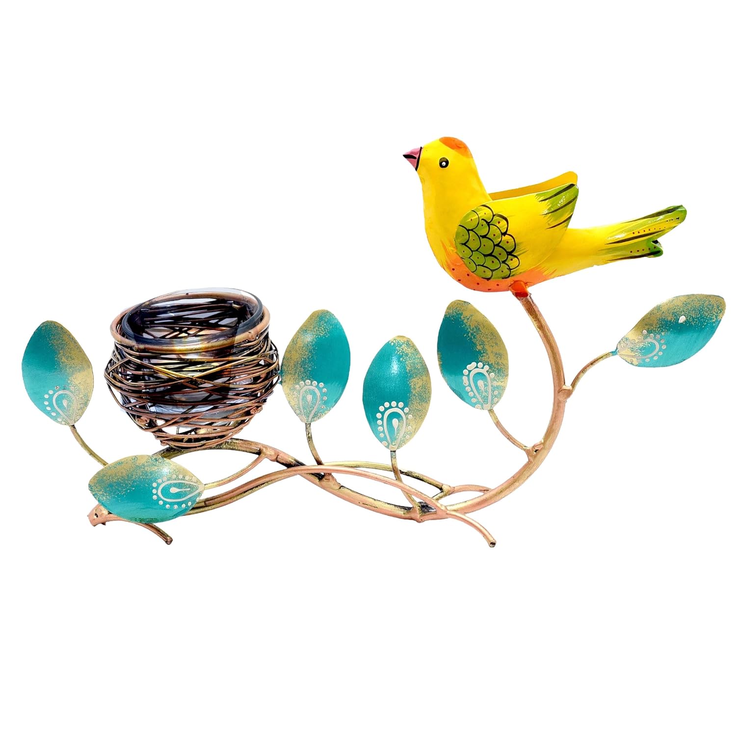 Metal Bird Home Decor Showpiece Tealight Candle Holder, Tabletop Decorative Item for Living Room, Dinner Table, Meditation Room, Festive Gifting — photo — 3 of 6