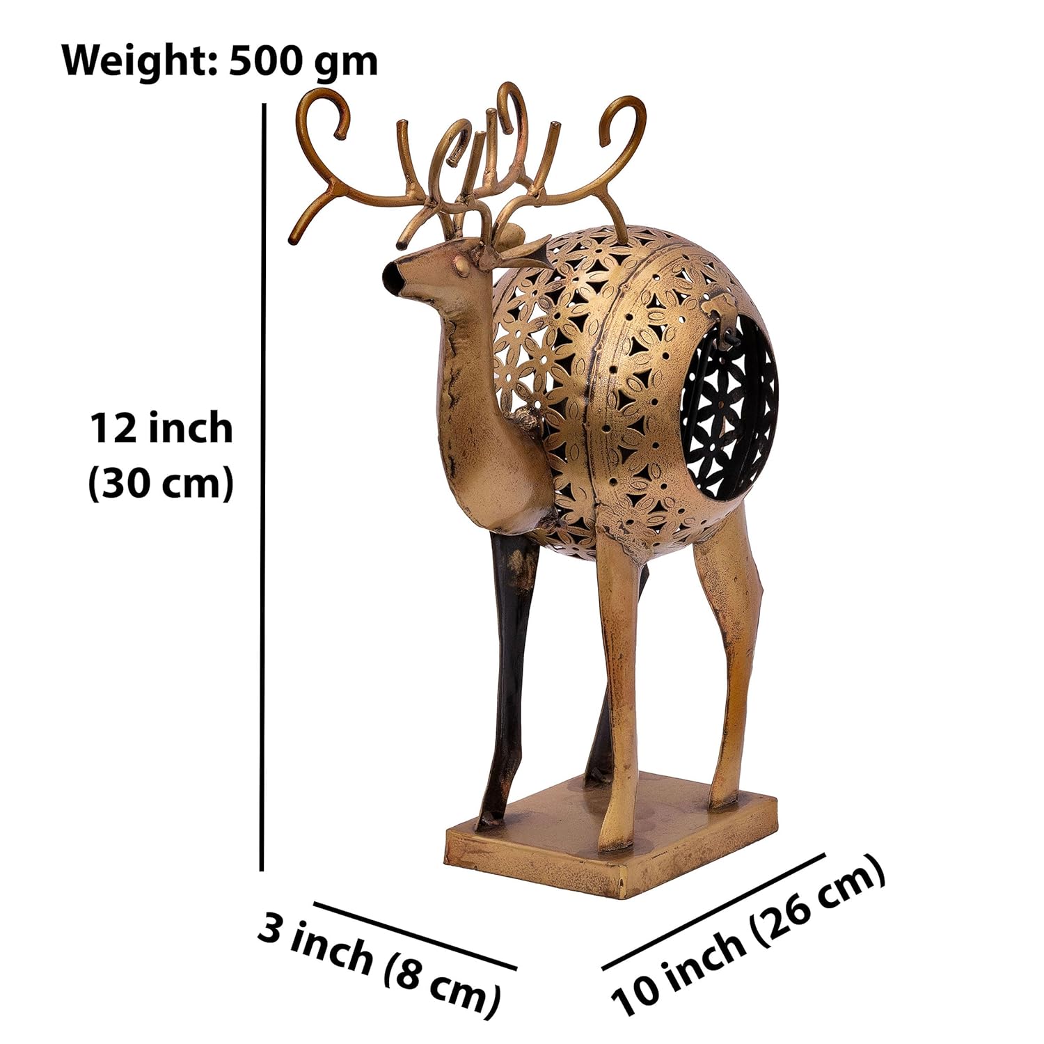 Tealight Candle Holder Antique Deer Tabletop Decor Ambiance Enhancing Storytelling Tealight Holder for Living Room, Romantic Dinners, Thoughtful Gifting (Deer) — photo — 7 of 8