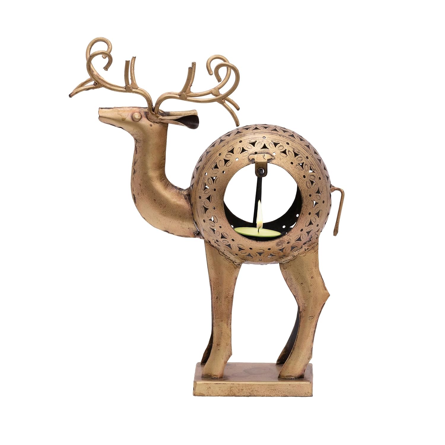 Tealight Candle Holder Antique Deer Tabletop Decor Ambiance Enhancing Storytelling Tealight Holder for Living Room, Romantic Dinners, Thoughtful Gifting (Deer) — photo — 4 of 8