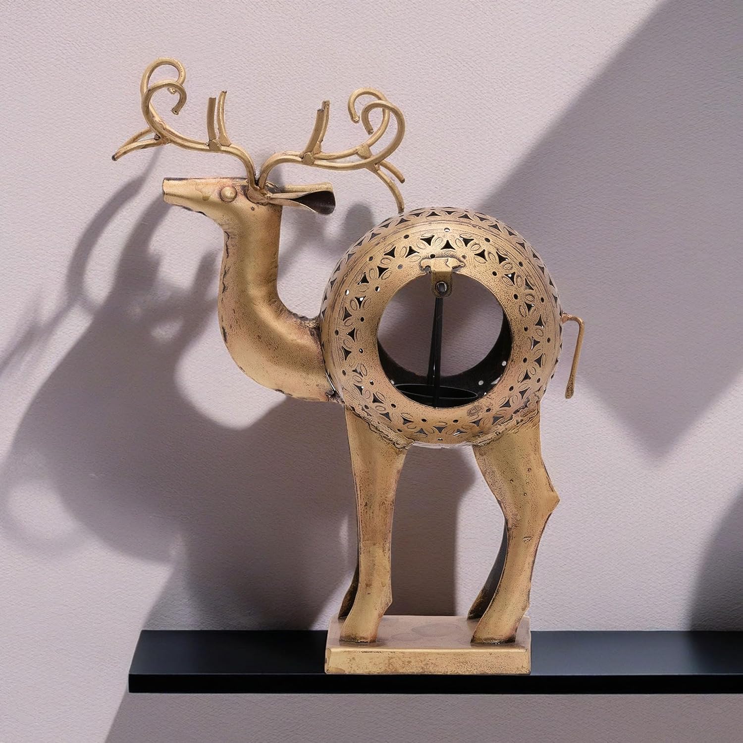 Tealight Candle Holder Antique Deer Tabletop Decor Ambiance Enhancing Storytelling Tealight Holder for Living Room, Romantic Dinners, Thoughtful Gifting (Deer) — photo — 6 of 8