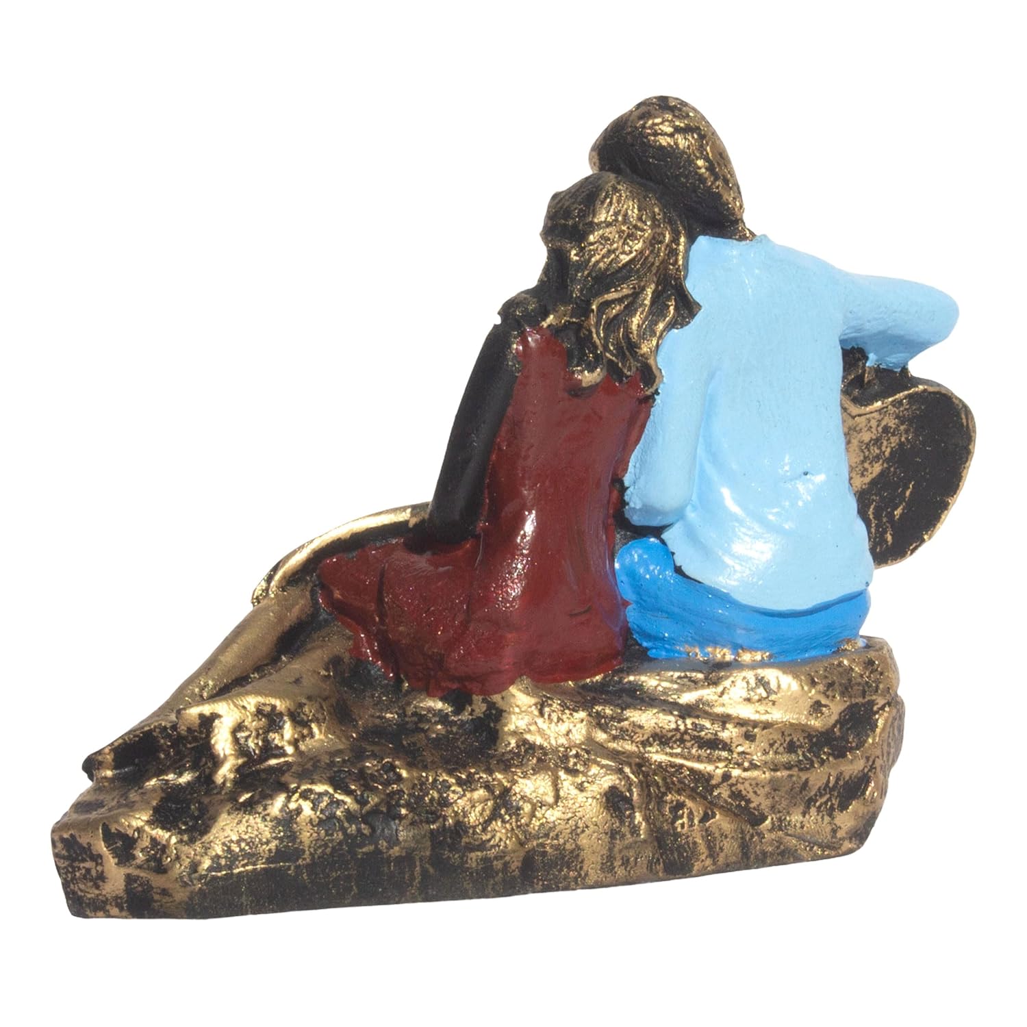 Romantic Polyresin Couple Figurine with Guitar - Hand-Painted Love Statue Showpiece for Home Decor & Gifts (Guitar Couple) — photo — 7 of 8