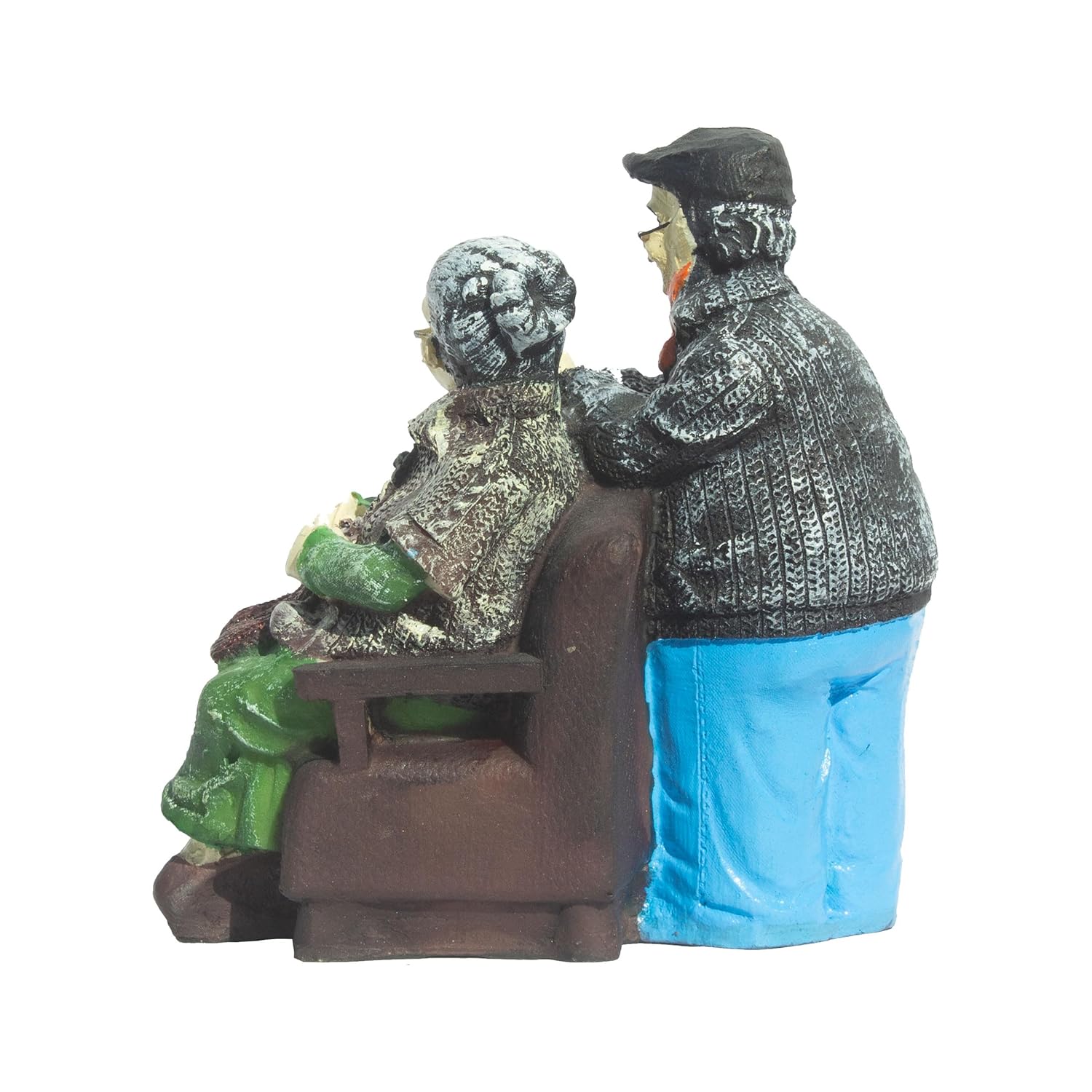 Enduring Companionship Polyresin Elderly Couple Figurine - Nostalgic Heartwarming Home Decor Showpiece for Living Room, Study Table, Gift (Dada Dadi 1) — photo — 8 of 8