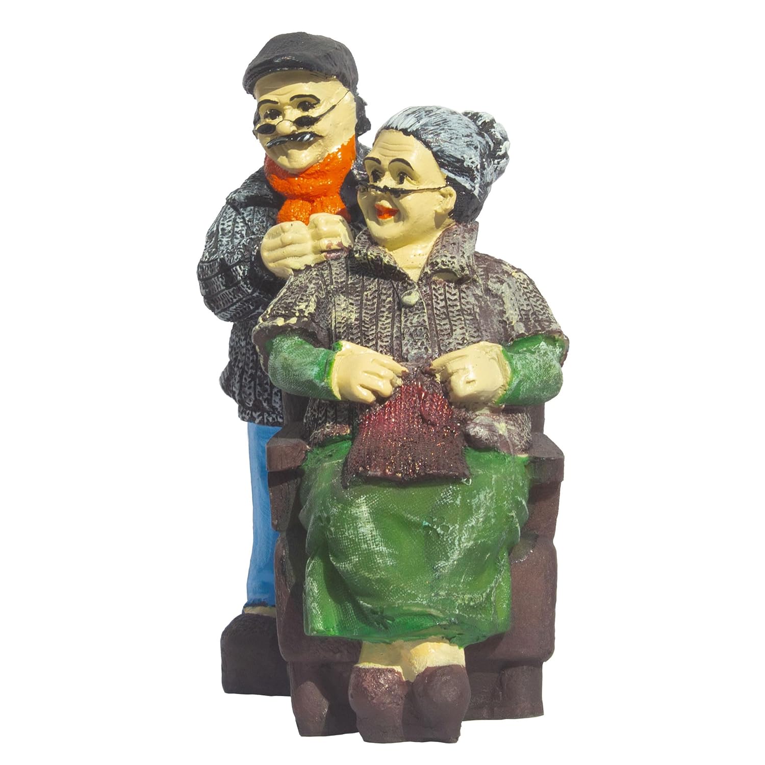 Enduring Companionship Polyresin Elderly Couple Figurine - Nostalgic Heartwarming Home Decor Showpiece for Living Room, Study Table, Gift (Dada Dadi 1) — photo — 6 of 8