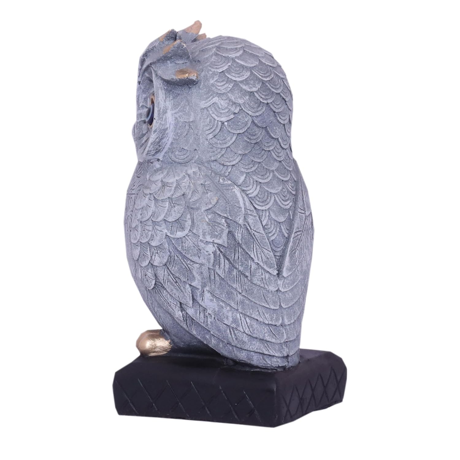 Owl Polyresin Showpiece Item 6" Home Decor Tabletop Statue for Living Room, Study Desk and Office (Owl on Sq Base) — photo — 7 of 7