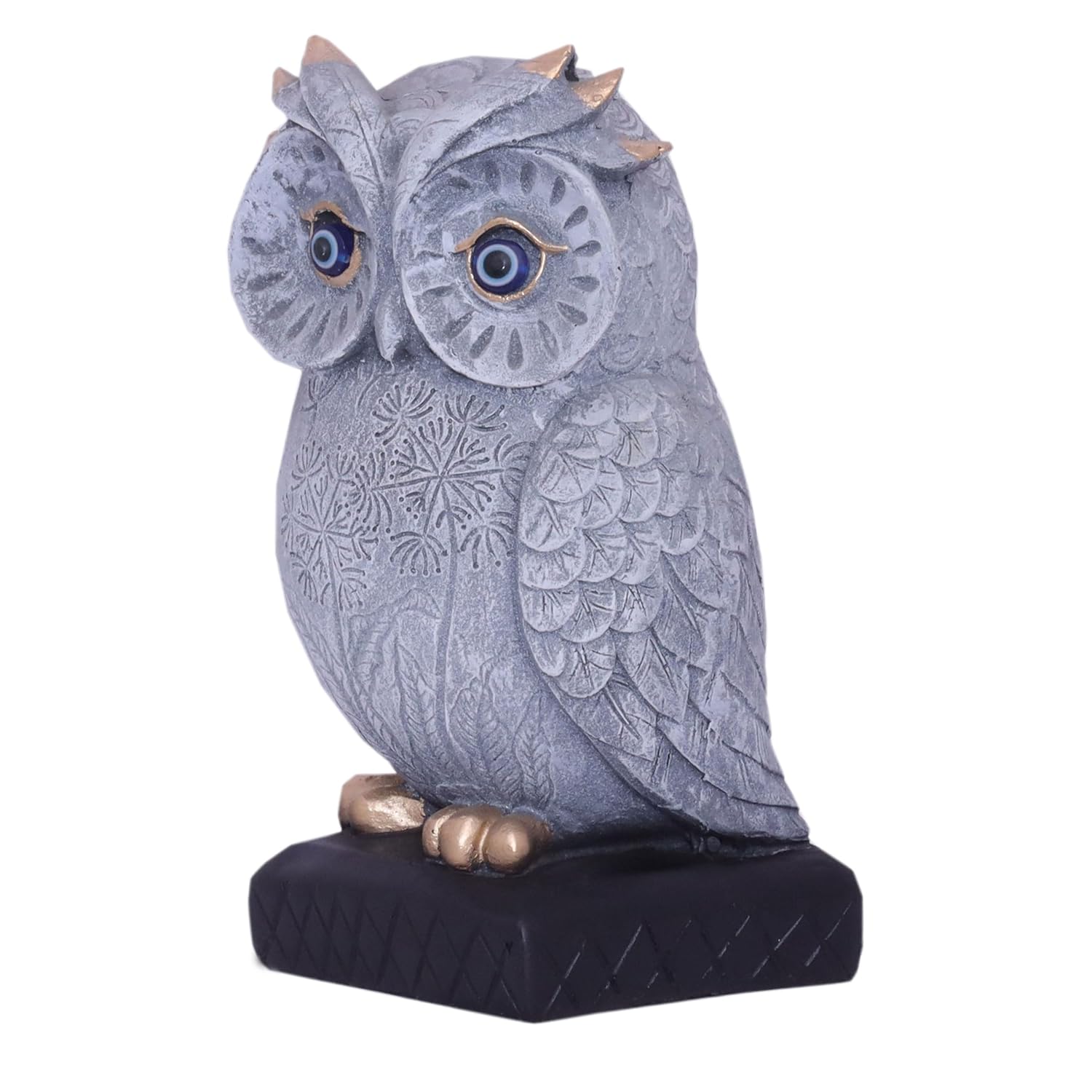 Owl Polyresin Showpiece Item 6" Home Decor Tabletop Statue for Living Room, Study Desk and Office (Owl on Sq Base) — photo — 6 of 7