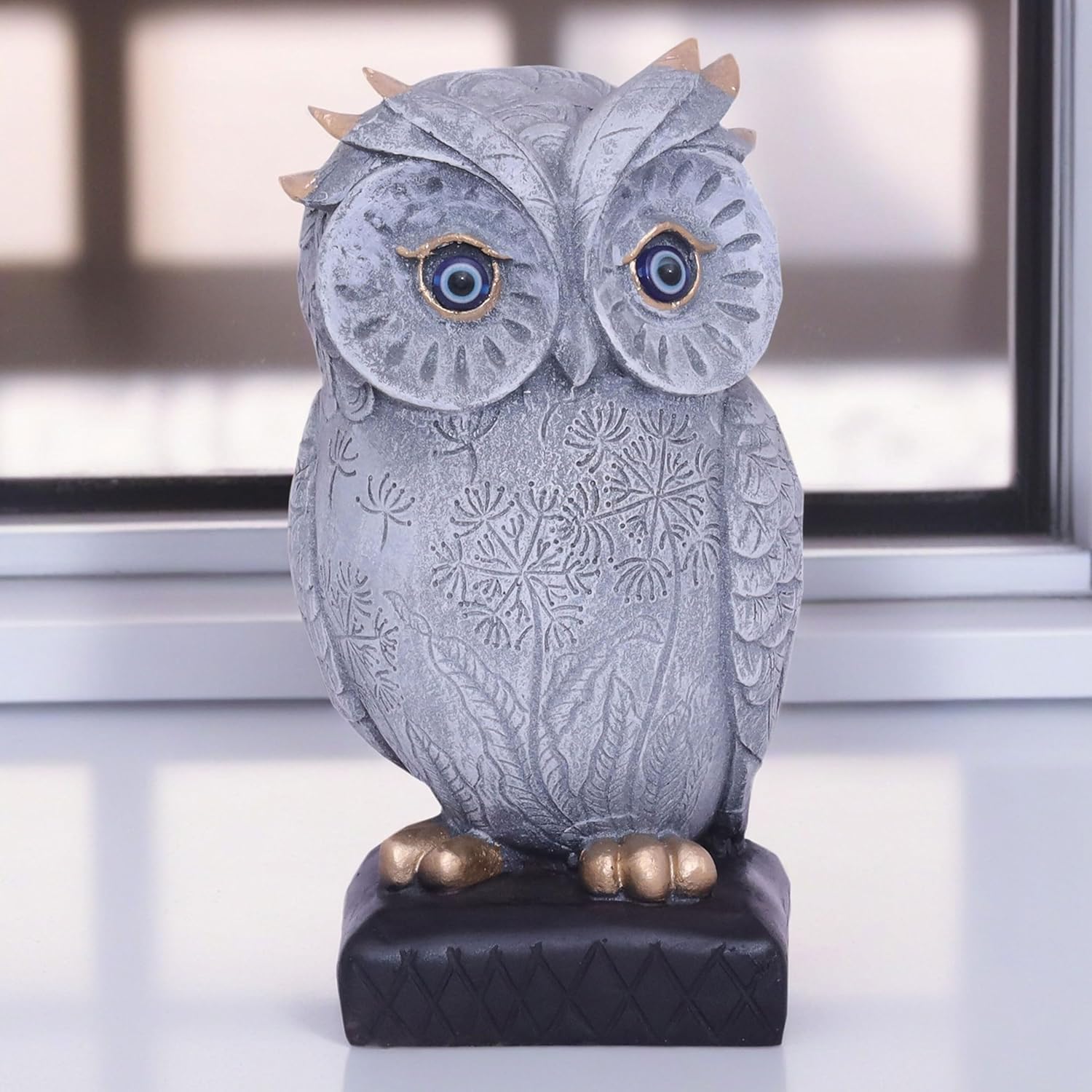Owl Polyresin Showpiece Item 6" Home Decor Tabletop Statue for Living Room, Study Desk and Office (Owl on Sq Base) — photo — 3 of 7
