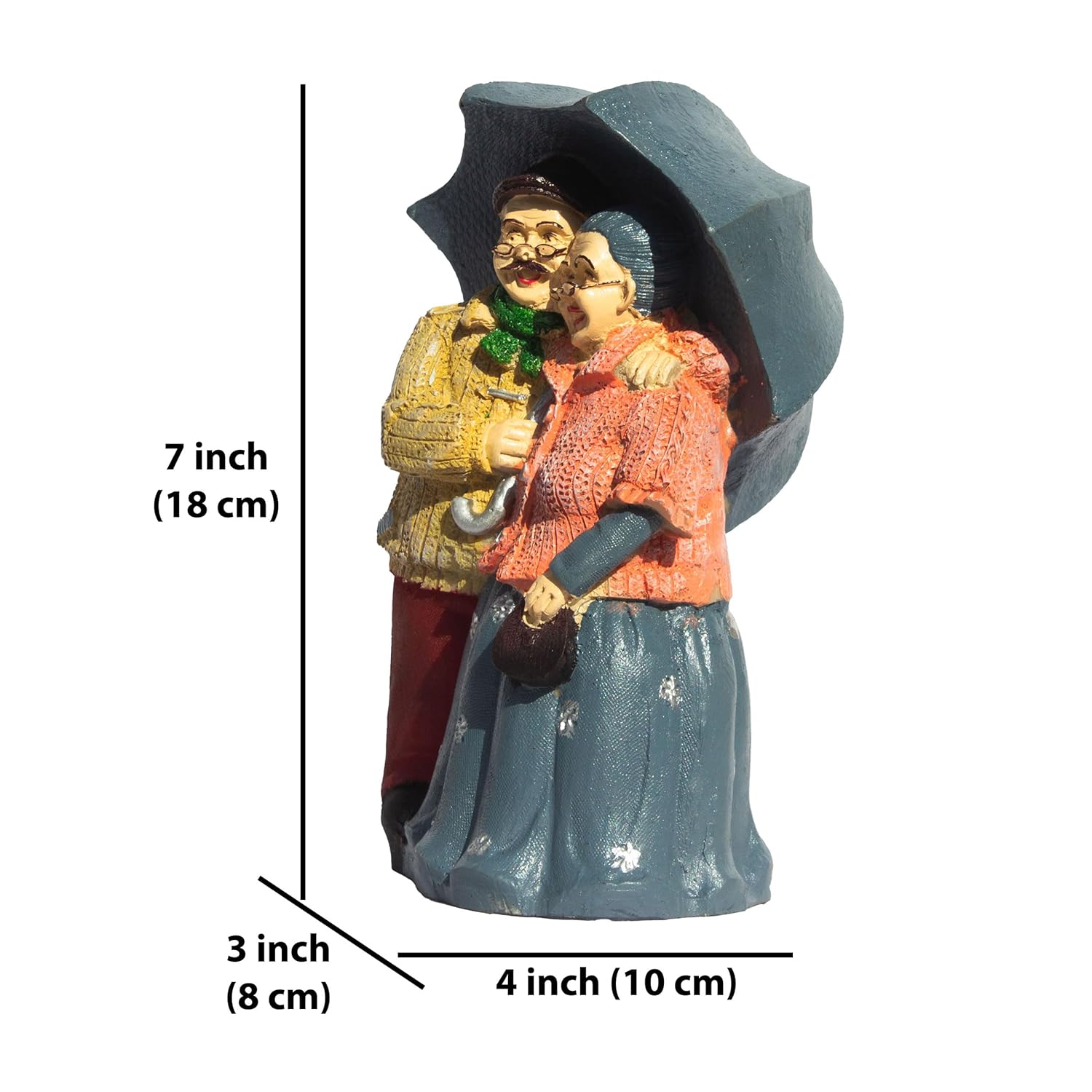 Dada Dadi Statue Showpiece - Hand-Painted Lovely Detailed Couple Figurine for Home Decor & Gifts (Dada Dadi 2) — photo — 5 of 7