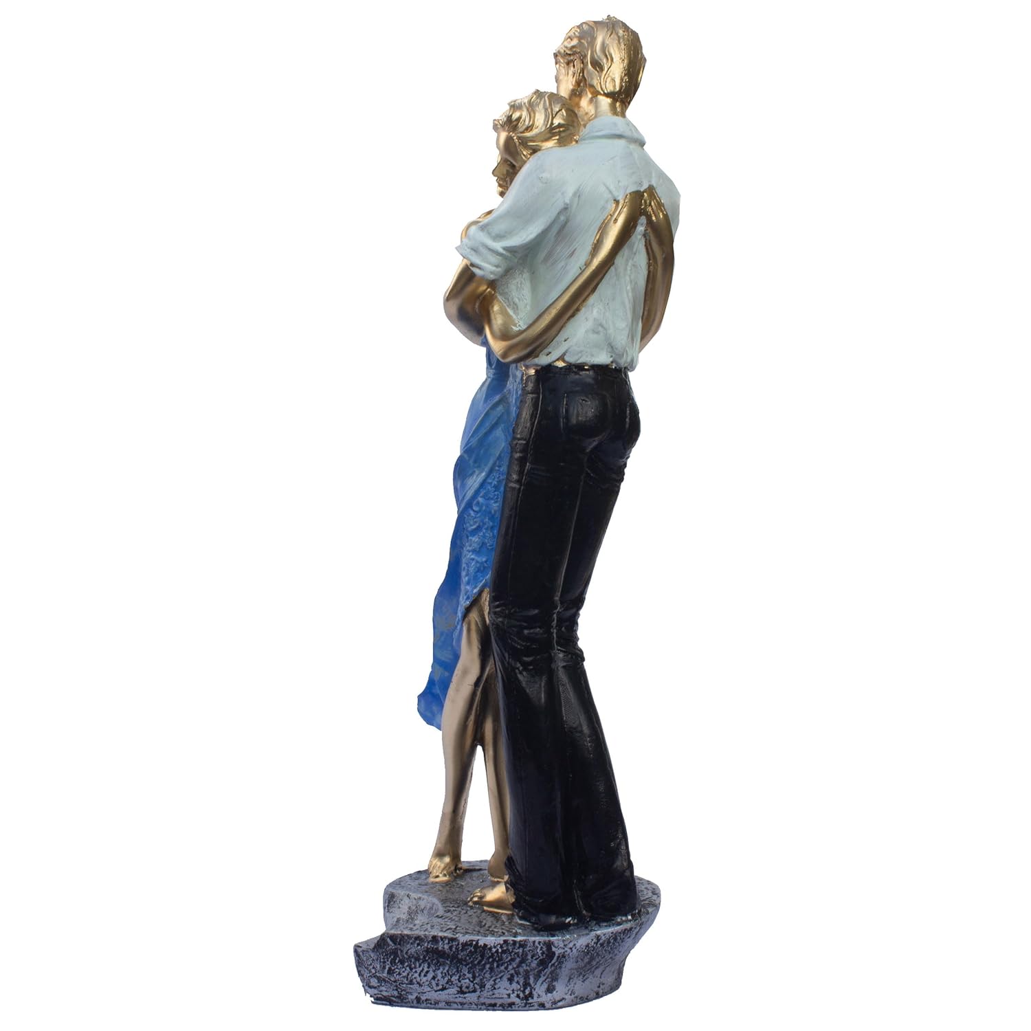 Romantic Embrace Couple Figurine - Hand-Painted Love and Affection Statue Showpiece for Home Decor (Love is Blue) — photo — 8 of 8