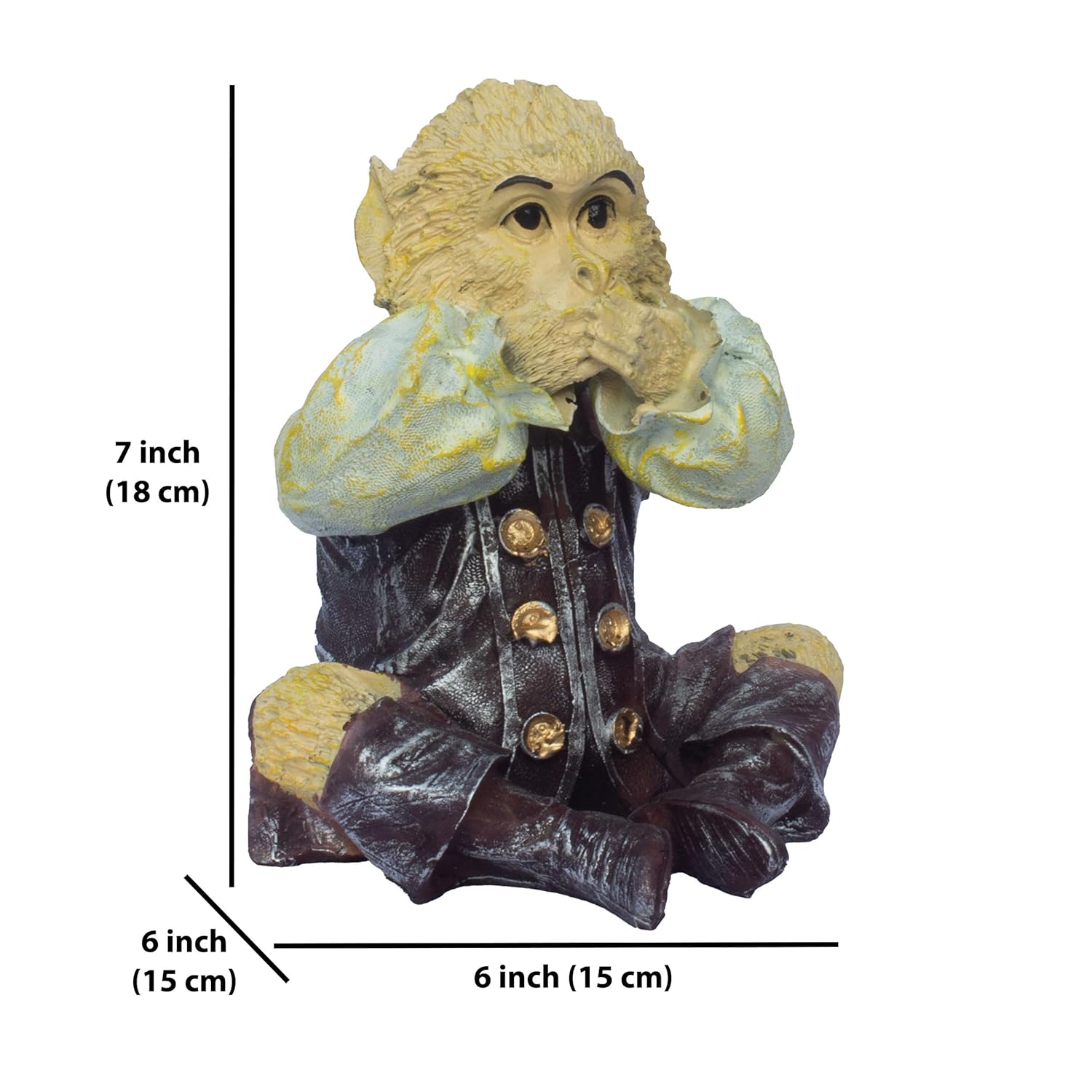 The 3 Monkey Showpiece Set, See, Hear, Speak No Evil Motivational Decor for Home, Living Room, Study Table and Office (Three Monkeys) — photo — 4 of 7