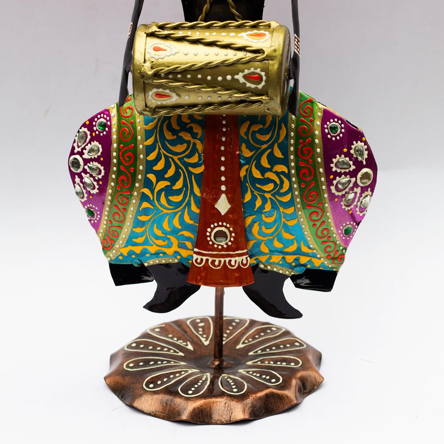 Exquisite Handcrafted Antique Dancer Figurines – Traditional Indian Folk Dance Showpieces for Elegant Home Decor and Cultural Gifts (Bharatnatyam) — photo — 7 of 7