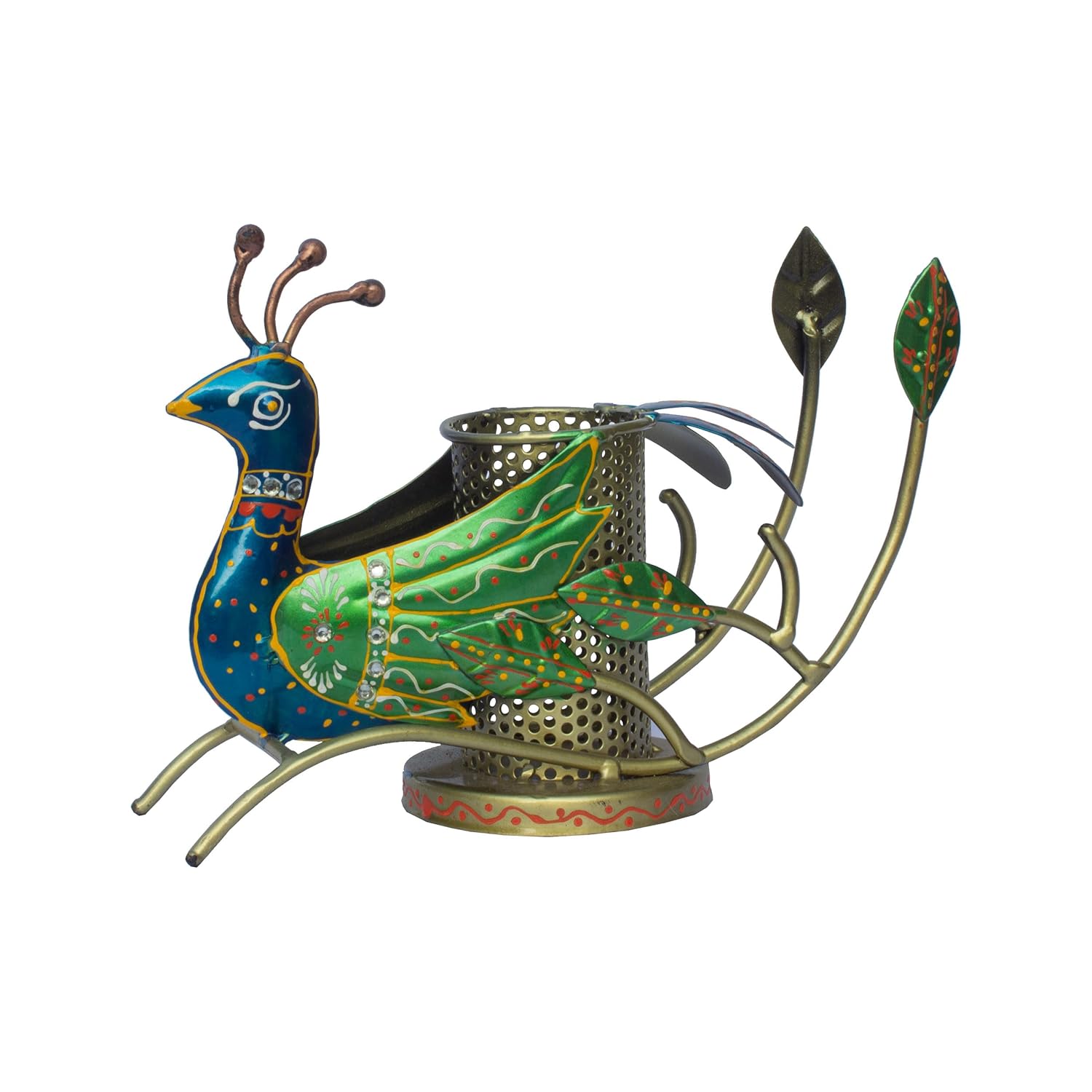 Pen Holder Pencil Stationery Organiser Office Supplies Holder for Work Desk, Study Table, Living Room Showpiece Decor (Peacock) — photo — 2 of 7
