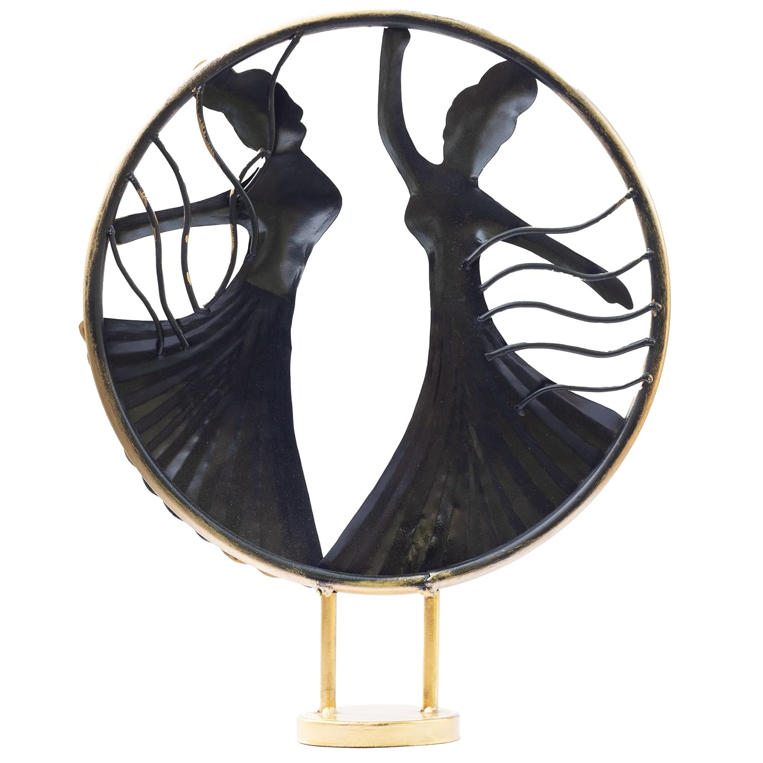 Vibrant Rajasthani Graceful Dancers Tabletop Showpiece - Iron Hand-Painted Home Decor - Ideal for Wedding, Anniversary & Housewarming Gifts (Circle Dancers), Multicolor, 35.5 cm, 14 inches — photo — 8 of 8
