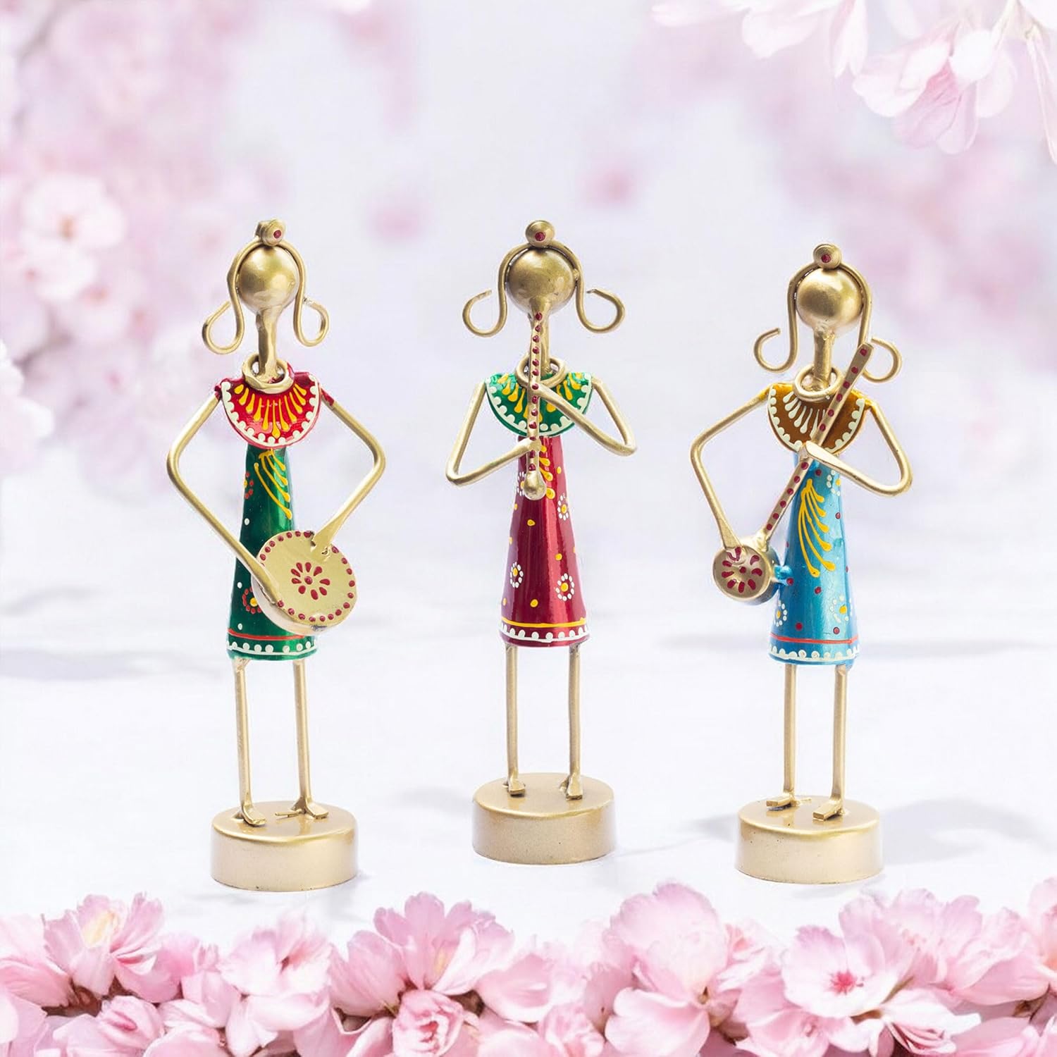 Small Cute 7.5 inch Metal Musician Dolls for Living Room Decor, Tabletop Home Decor Showpiece Item, Housewarming Gift (Lanky Dolls) — photo — 6 of 8