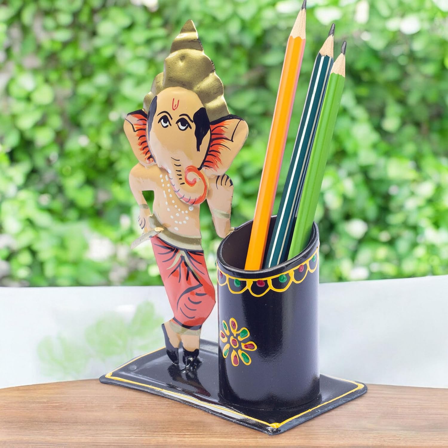Study Table Office Desk Pen Stationery Holder Decorative Showpiece Pencil Stand for Home, Work Place (Ganesha) — photo — 7 of 7