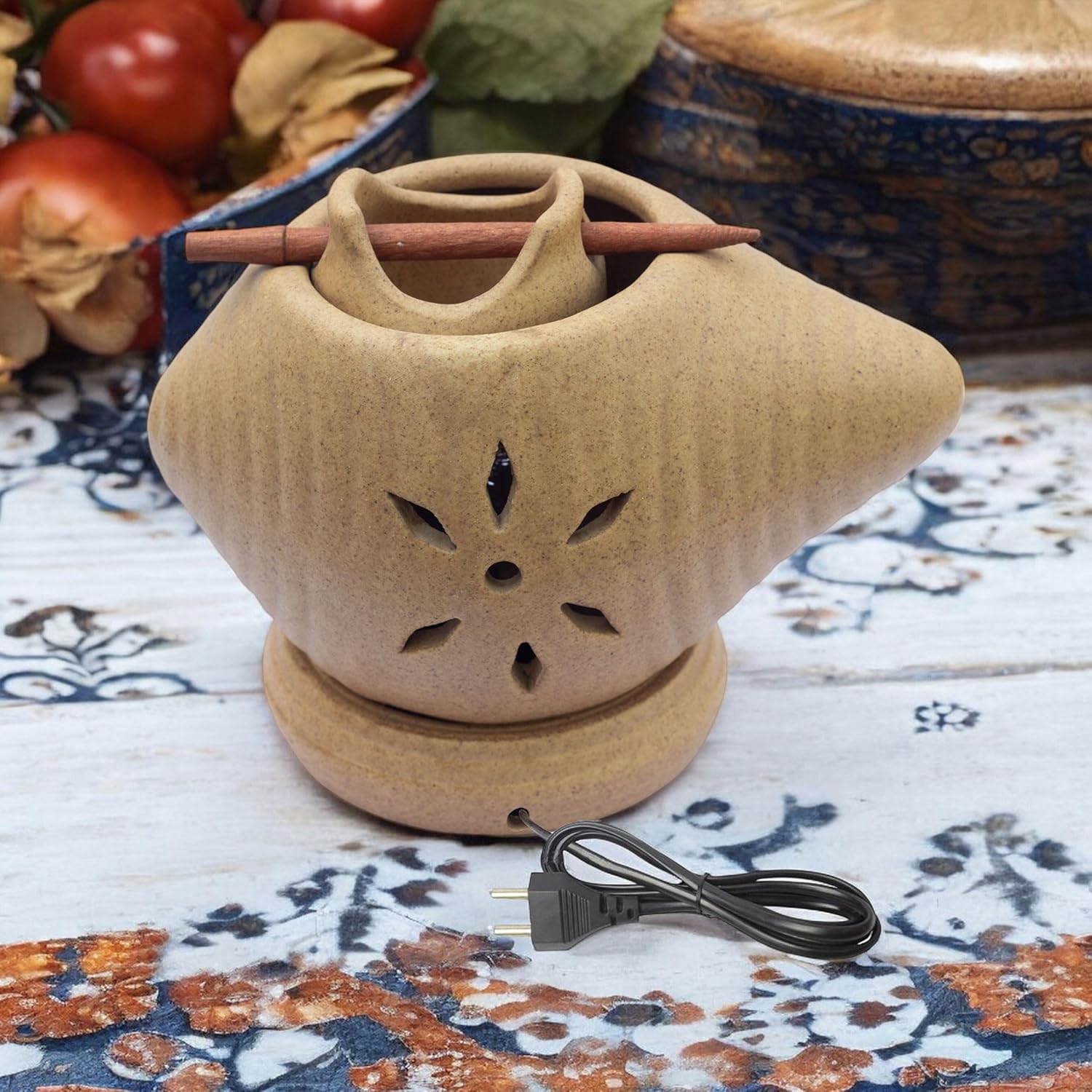 Electric Aroma Diffuser with LED Night Light - Shankh Essential Oil Burner, Camphor Fragrance, Kapur Dani Vaporizer for Home, Office, Bathroom (Conch) — photo — 3 of 8