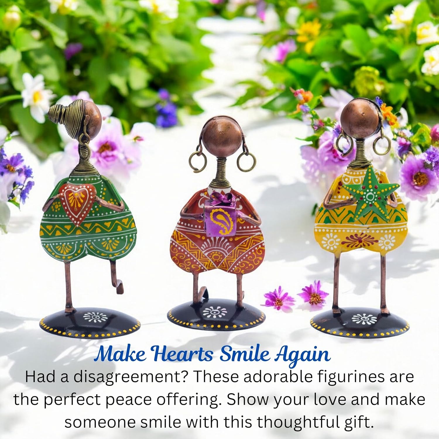 3-Piece Love Figurine Set – Metal Handmade Romantic Gift for Valentine's, Anniversaries, Birthdays & Special Occasions — photo — 5 of 8
