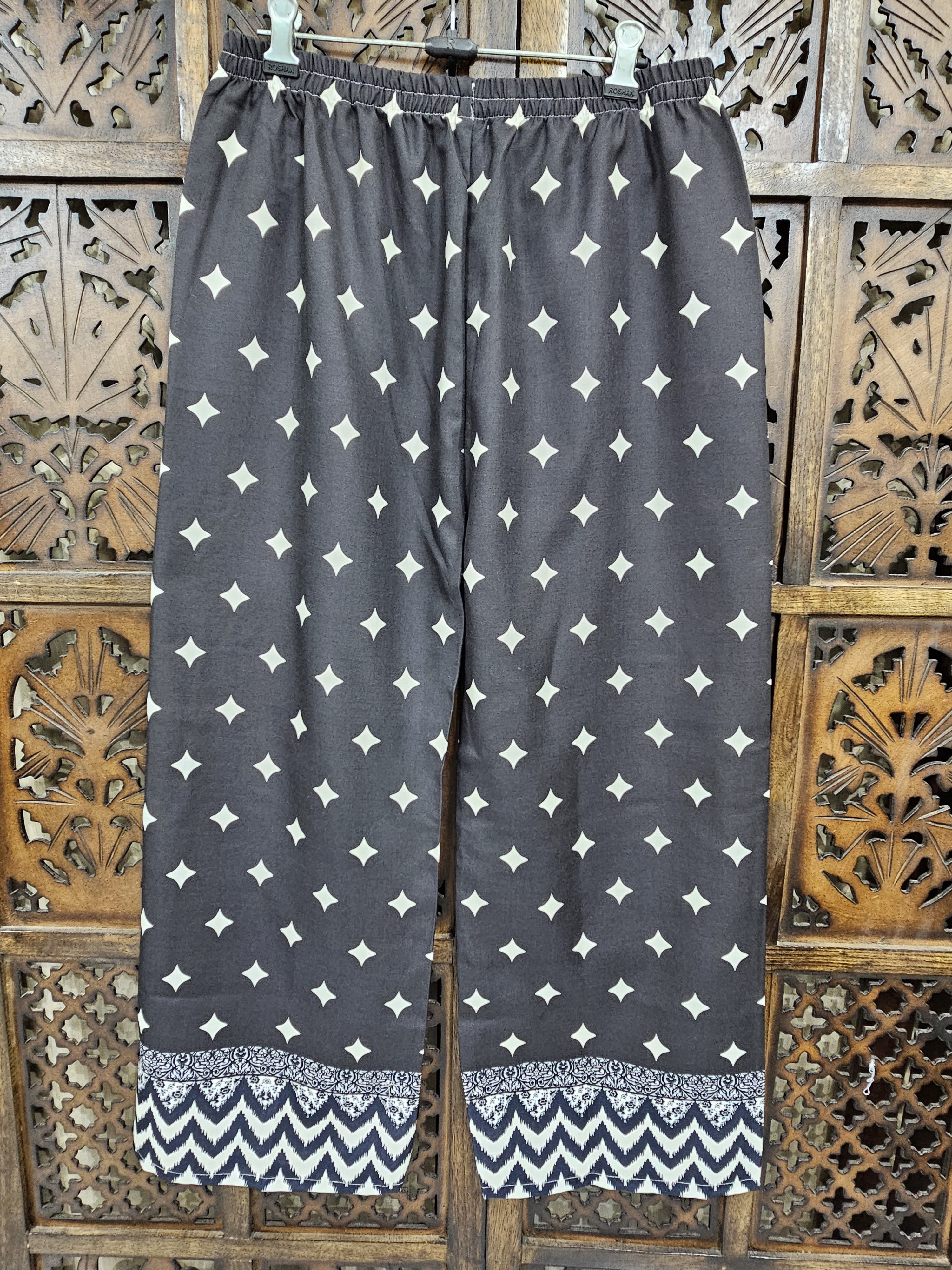 Black White Turkish Slub Cotton Straight Kurta Pant Co-Ord Set view 4