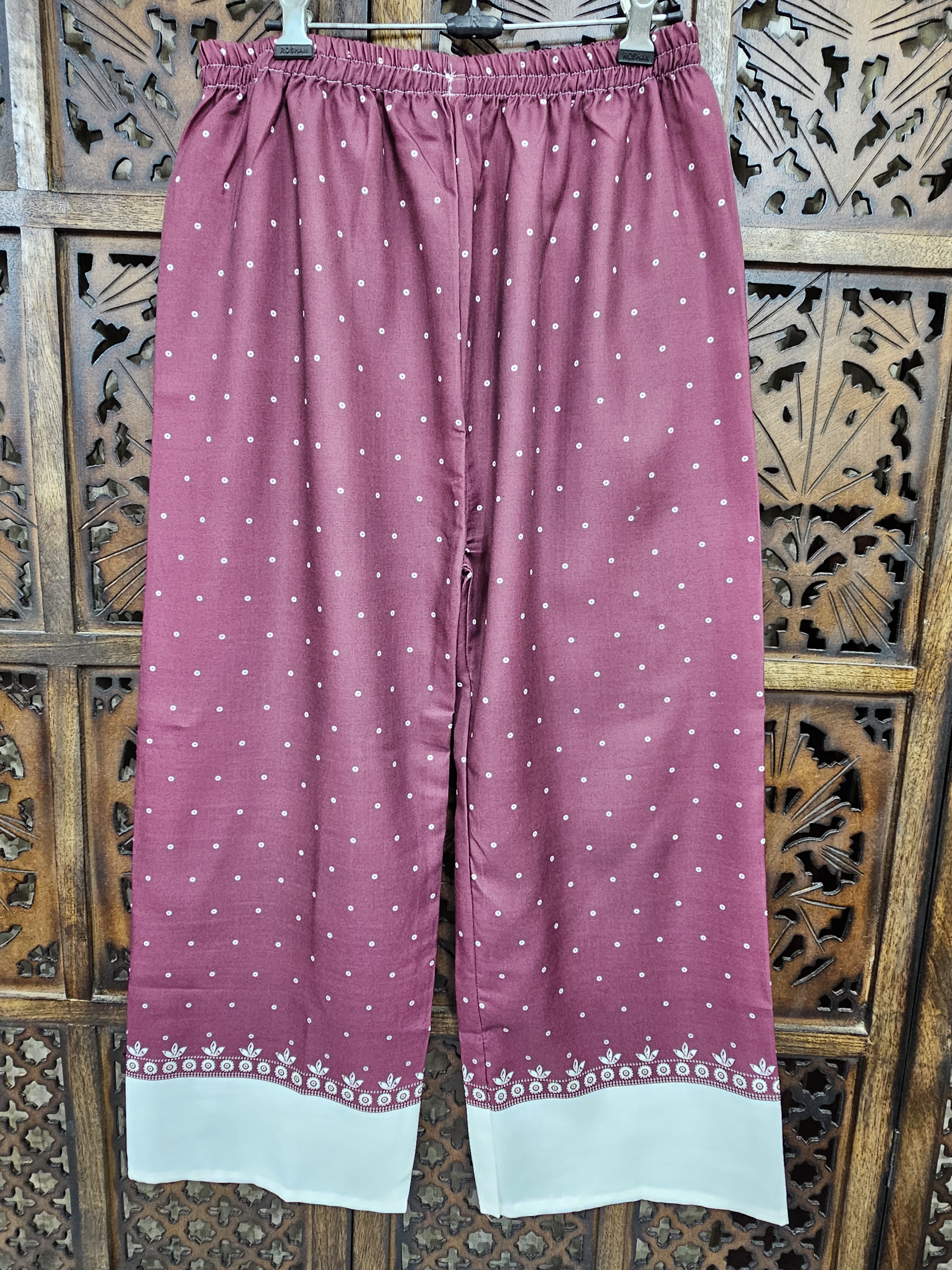 Maroon White Turkish Slub Cotton Straight Floral Print Kurta Pant Co-Ord Set view 4