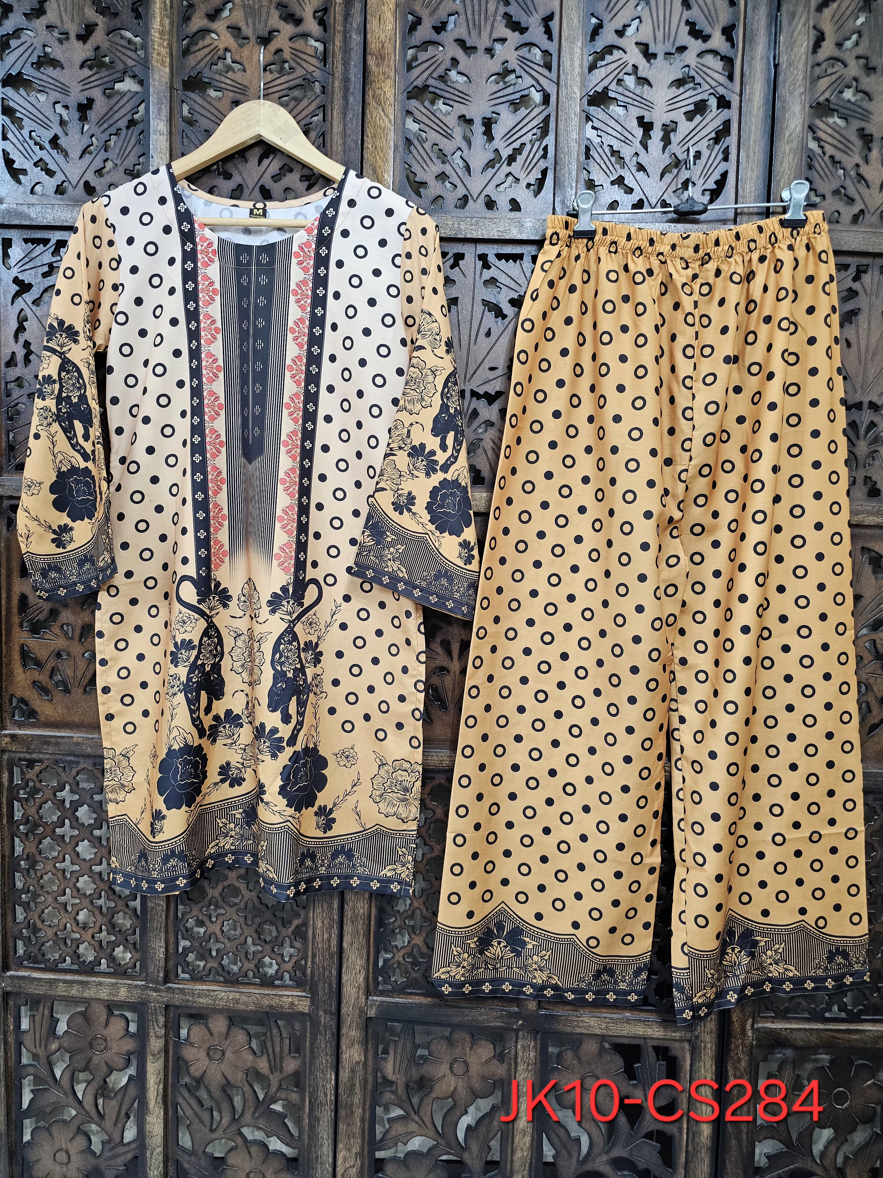 Yellow White Muslin Straight Floral Print Co-Ord Set