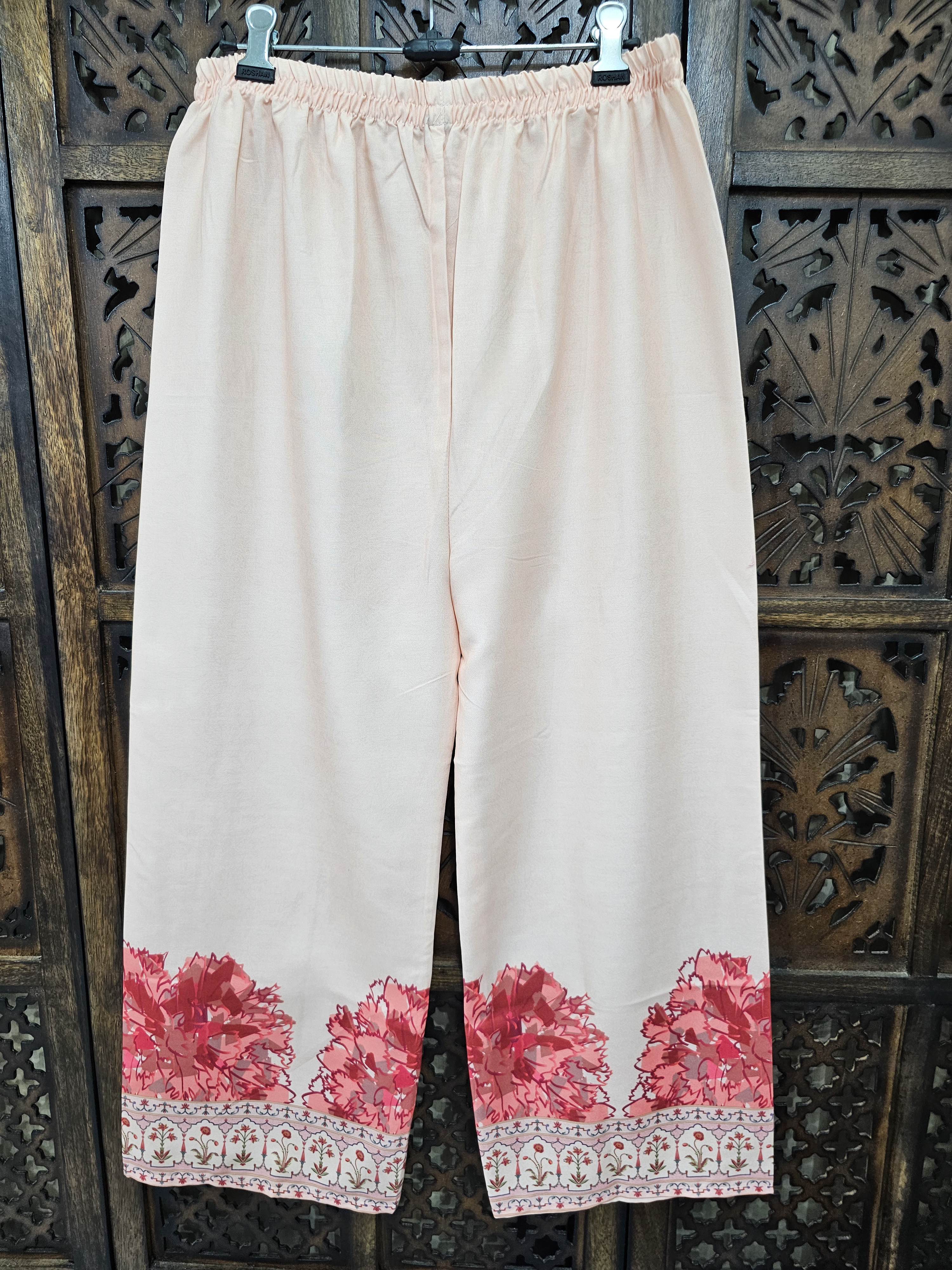 Off White Pink Rayon Straight Kurta Pant Co-Ord Set view 4