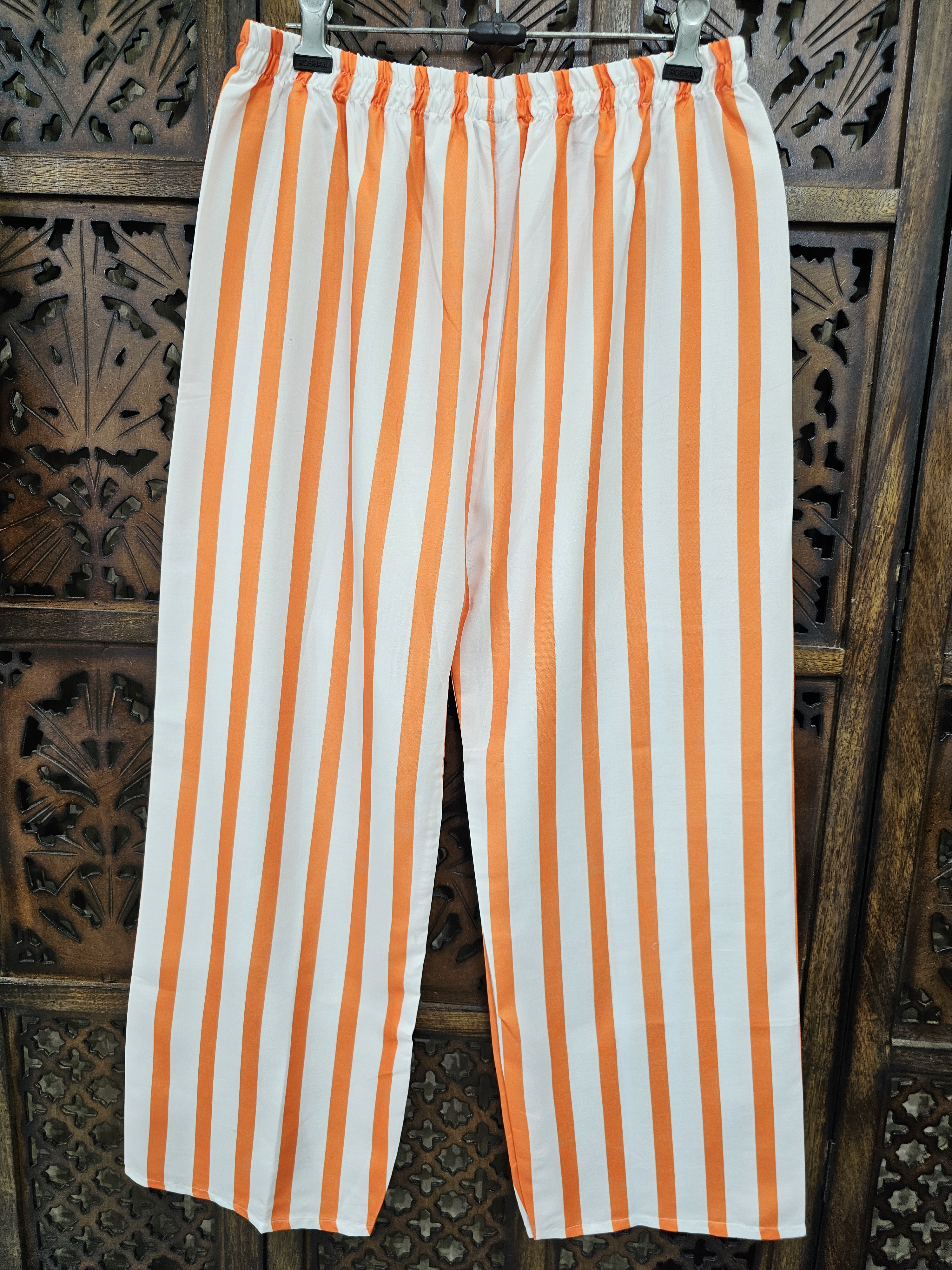 Multicolor Rayon Straight Stripe Floral Print Co-Ord Set view 4