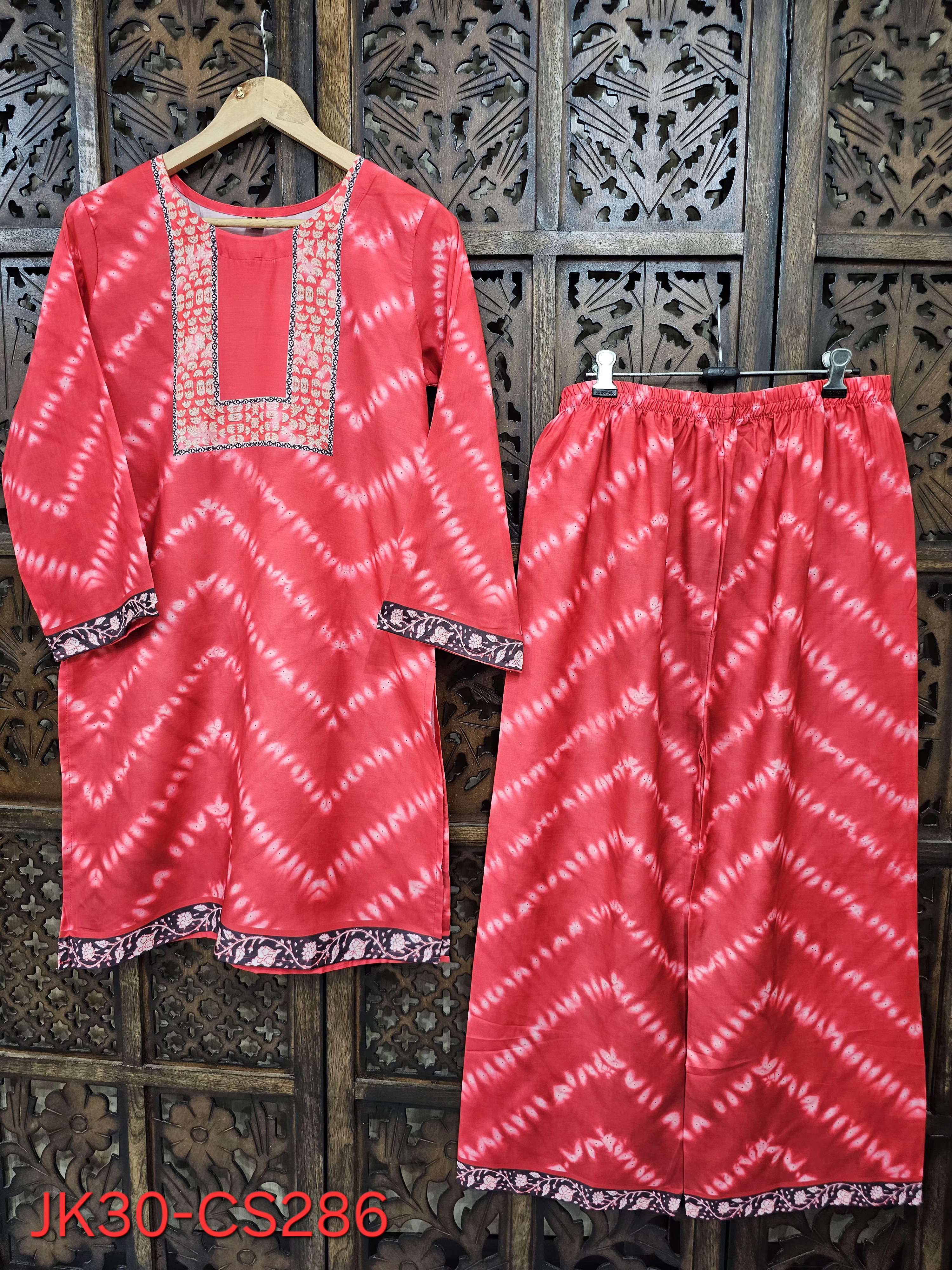 Pink Muslin Straight Tie-Dye Shibori Kurta Pant Co-Ord Set
