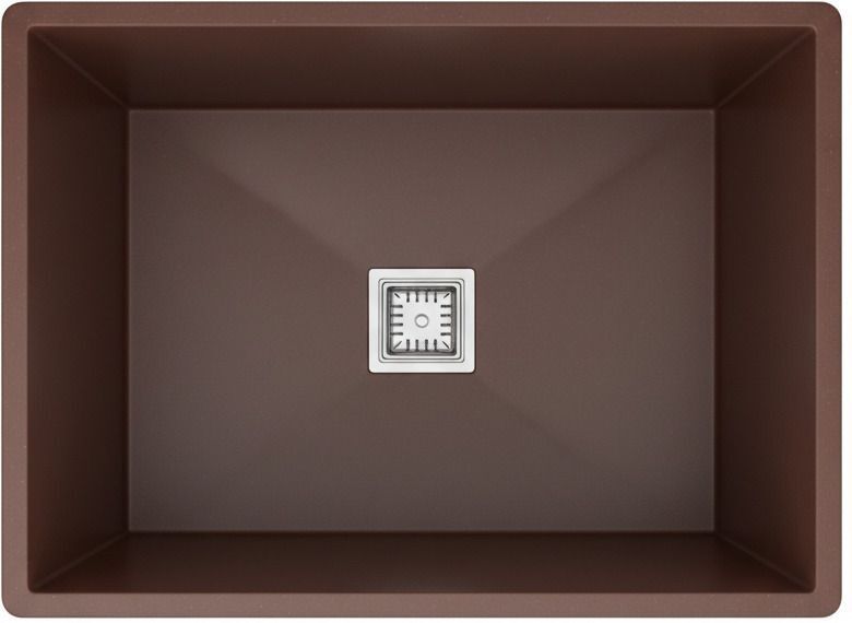 Brown Quartz Modern Single Bowl Kitchen Sink, photo 5 of 5