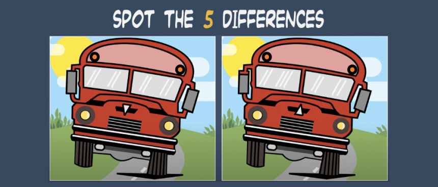 Spot the differences in the given images