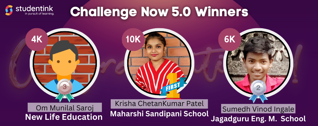 Jackpot Winner are announced   Challenge now 5.0 Quiz contest 19 states and 150 school.