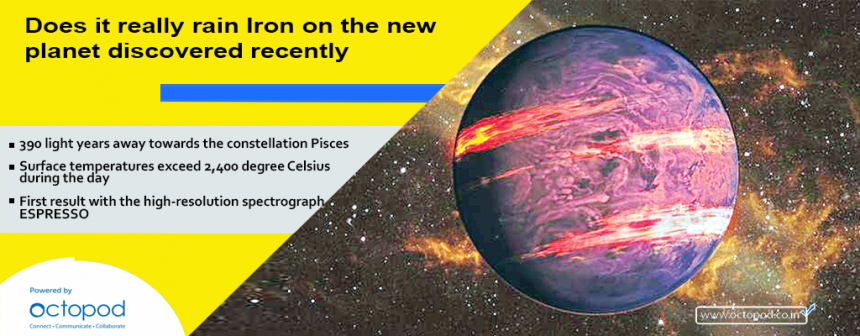 Does it really rain Iron on the new planet discovered recently