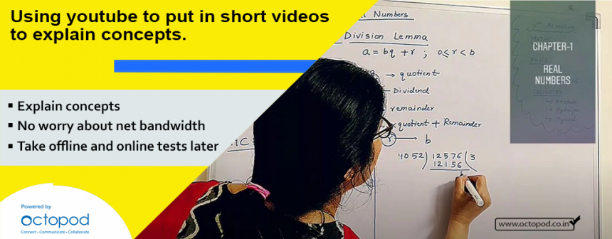 Using youtube to put in short videos to explain concepts.