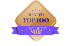 Ranked Top 100 University by the National Institutional Ranking Framework (NIRF)