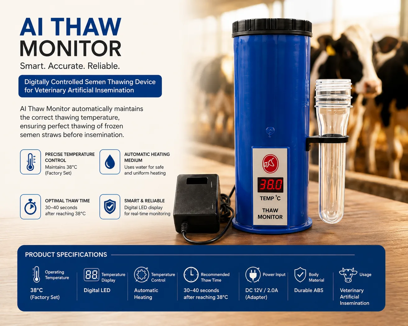 Digital Smartphone Microscope + AI Thawing Monitor + Straw Cutter  - Upkaran