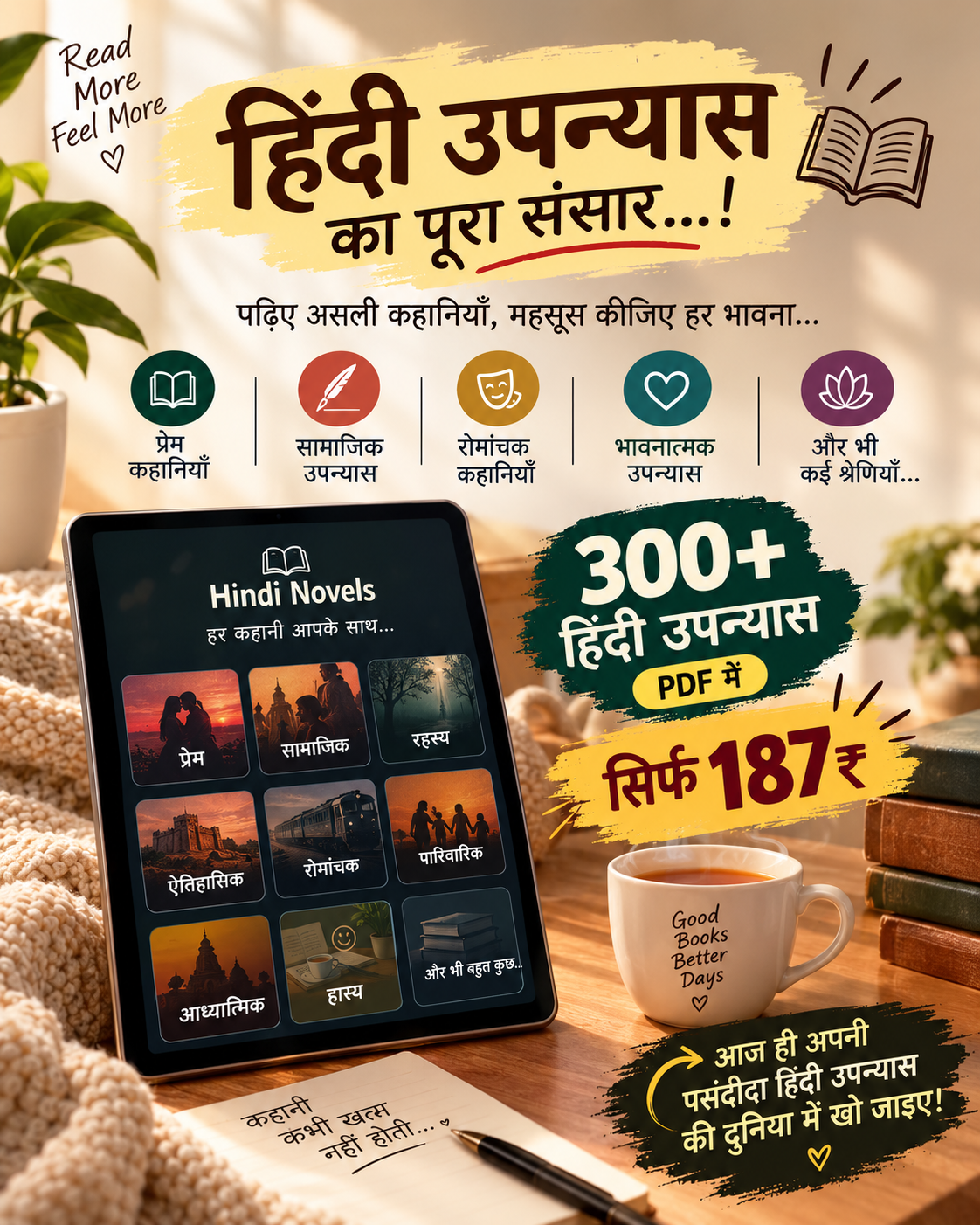 300+ Hindi Novel Mega Bundle Book - PDF