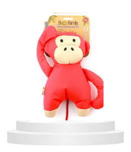 Beco Soft Michelle Monkey Toy with Squeeker for Dogs, Large, Orange