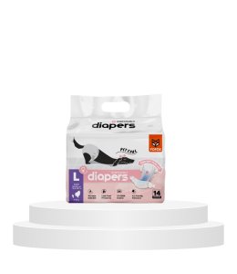 FOFOS Diaper Female Dog L 14pcs (Waist Size 32-50cm)