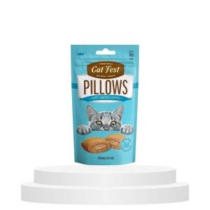 Catfest Pillows with salmon cream