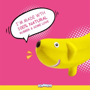 Squeeezys Latex banana dog