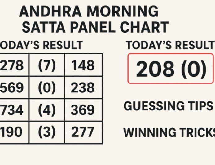 Andhra Morning Satta Panel Chart, Today’s Result, Guessing Tips & Winning Tricks