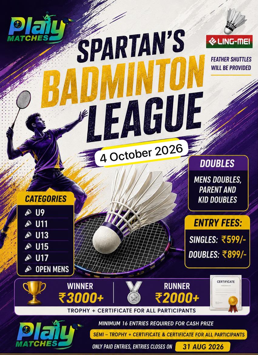 Spartan's badminton league - Gc badminton academy