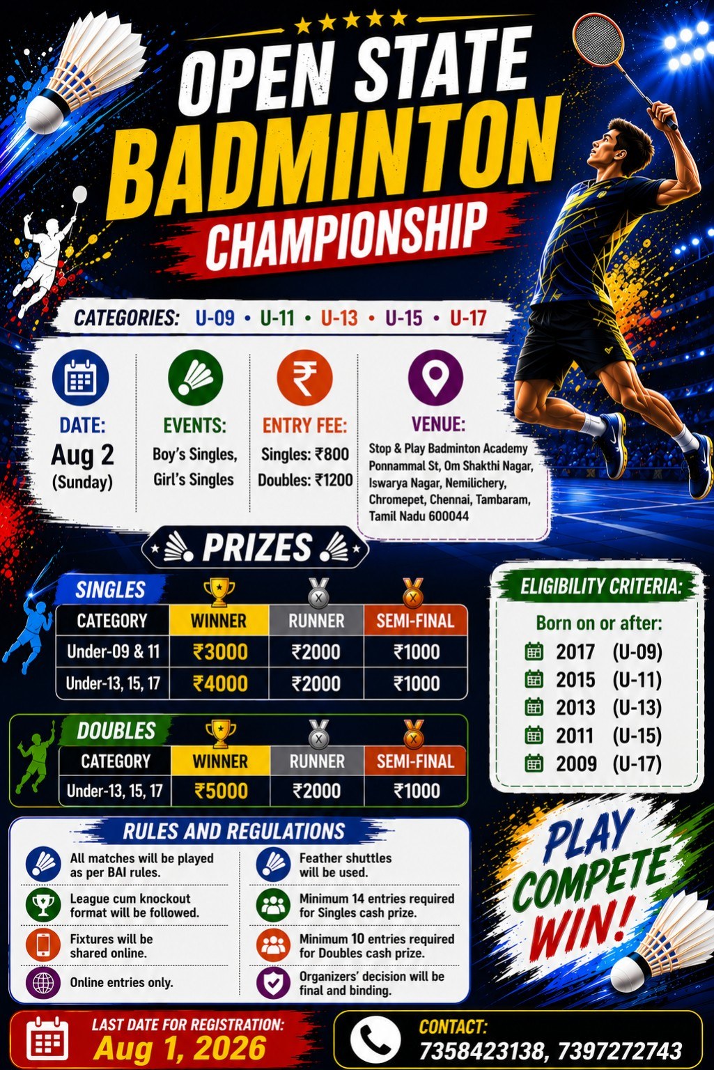 Open State Badminton Championship