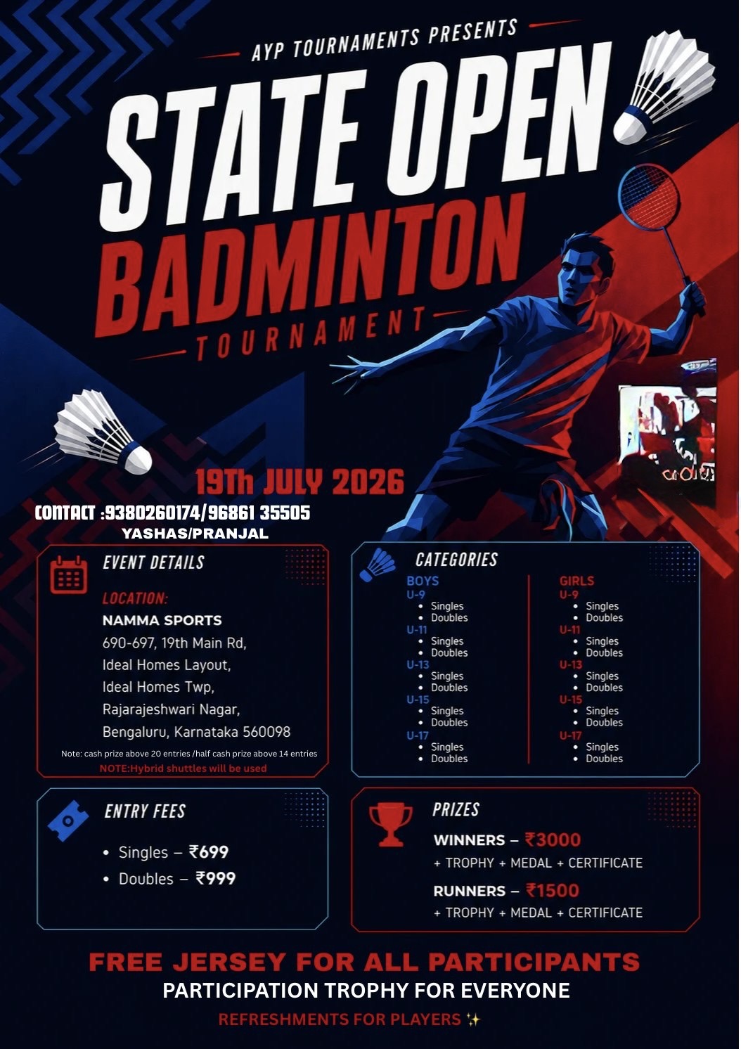 AYP STATE OPEN BADMINTON TOURNAMENT