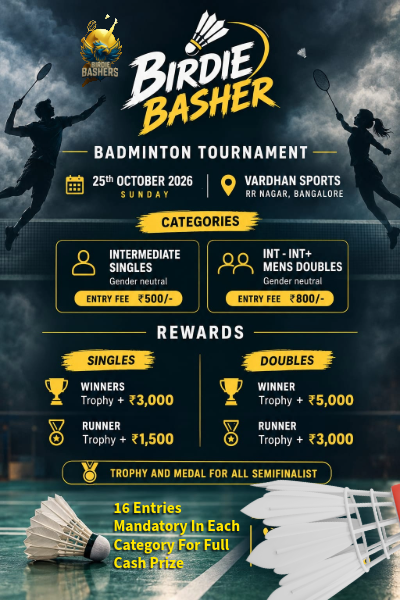๐๐ธ Birdie Bashers Badminton Tournament