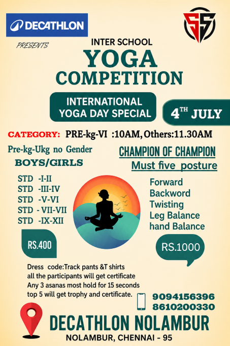 Decathlon present inter school YOGA competition